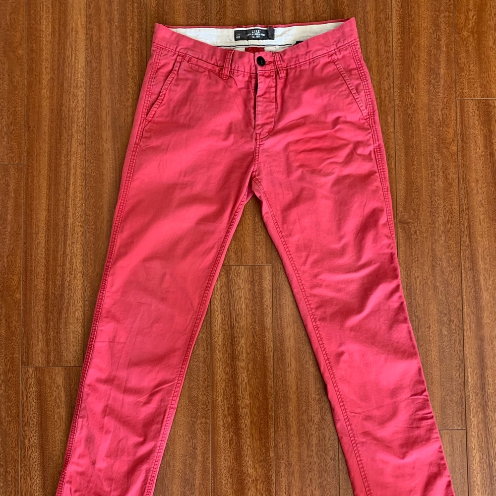 H&M - Red Chinos - Size 31